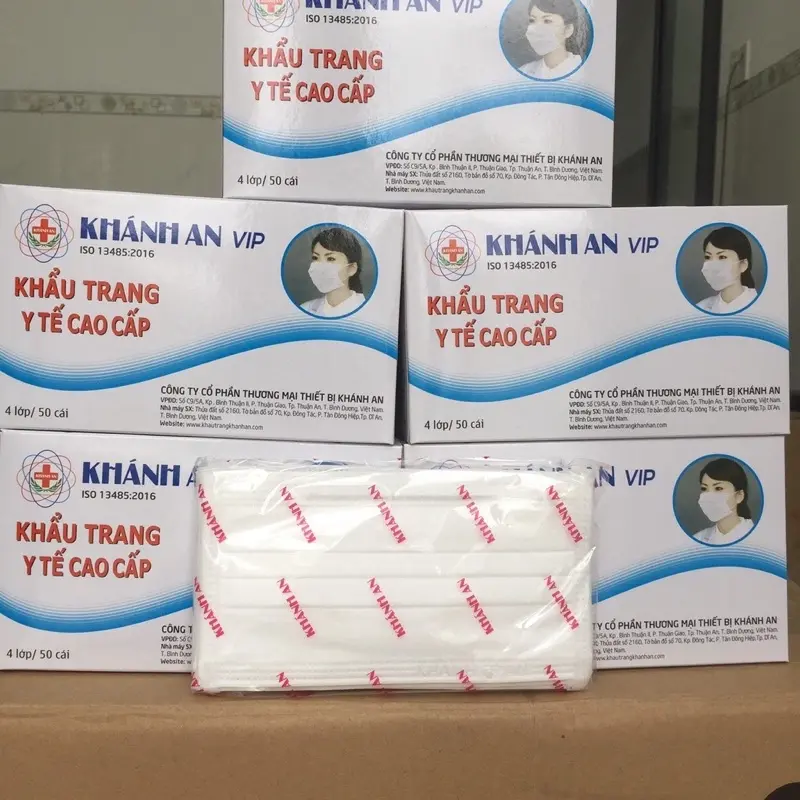 Hộp 50 cái khẩu trang y tế khang khuẩn Khánh An dày 4 lớp 3