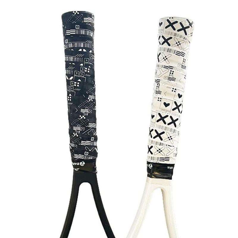 Product Introduction of Durable Black White Badminton Racket Overgrips Matte Printing Non-Slip Grip Tape Self-adhesive Tennis Paddle Over Grips 15