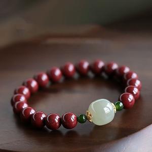 Gelang Tangan Cinnabar, Gelang Tahun Zodiak, untuk Lelaki dan Wanita, dengan Pasir Emas Ungu, Dua Belas Tanda Zodiak, Gelang Pasangan Bangles Bracelets Jewelry