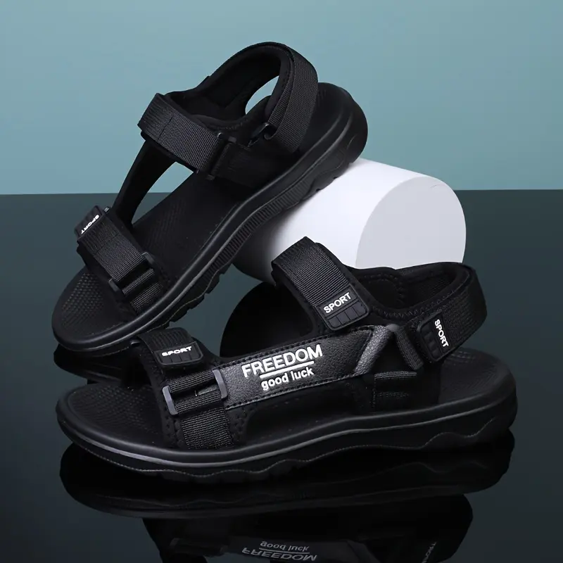Men's Summer Slide Sandals - Adjustable, Non-Slip & Odor-Resistant | Comfortable Soft Sole Beach Shoes for All Seasons 3
