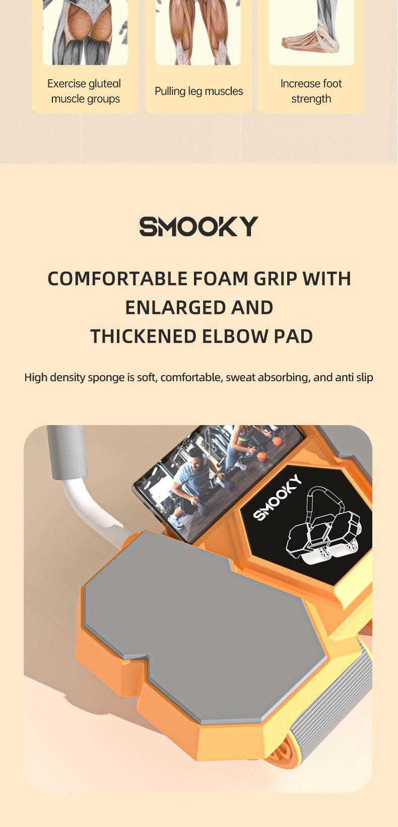 Product Introduction of Four wheel automatic rebound belly wheel roller with elbow support fitness function, suitable for sports, outdoor, male and female use Barbell 10