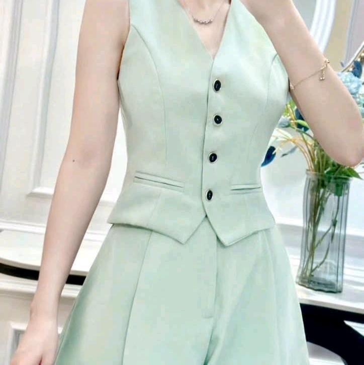 SÉT ĐÙI ÁO GILE LÓT LỤT,QUẦN CÓ KHÓA KÉO  Nữ Women 3