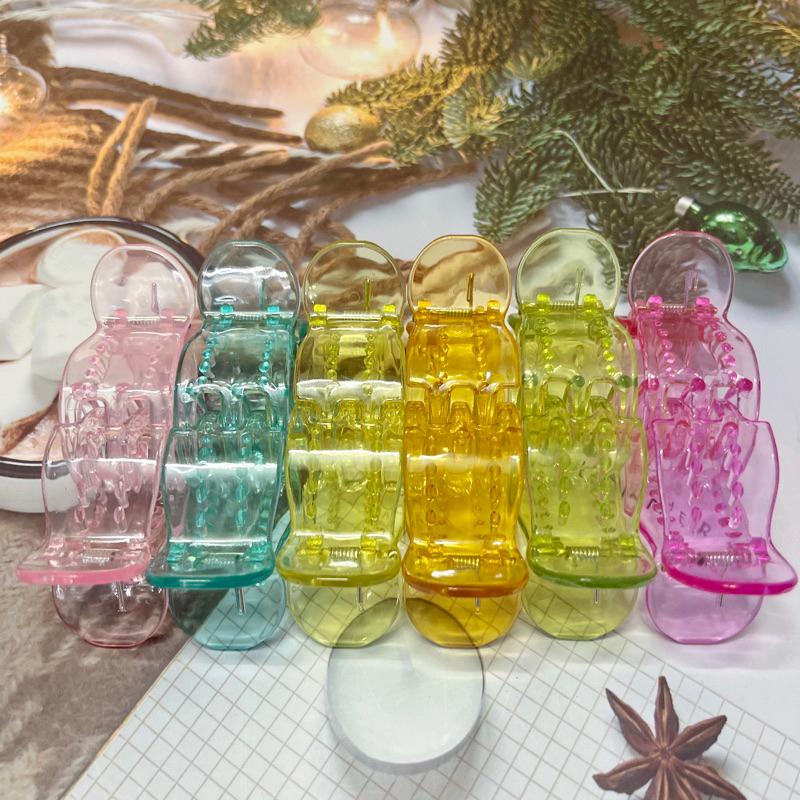   sỉ HCM  Set 12 kẹp tóc càng cua trơn 5R màu trong loại 1 