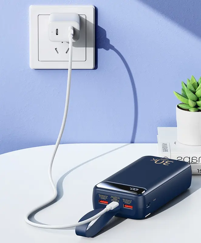 Pin dự phòng Remax RPP-522 30000mAh QC3.0 22.5W và TypeC PD 20W, Đèn led siêu sáng - Nhất Tín Computer 5