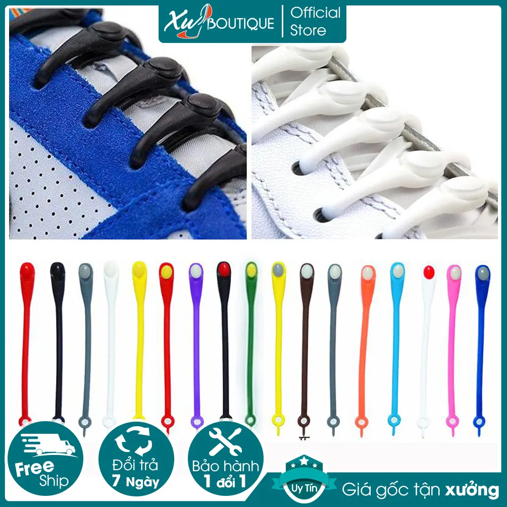 Bộ Dây Giày Cao Su Đàn Hồi Thông Minh Hilaces (14 Dây)