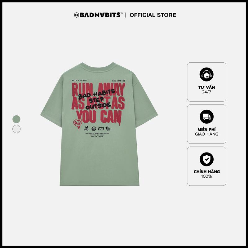 Áo Thun Unisex Bad Habits- RUN TEE -Local Brand Chính Hãng 1
