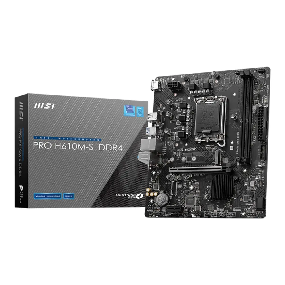 MAINBOARD (เมนบอร์ด) MSI PRO H610M-S DDR4 (INTEL SOCKET 1700 DDR4 MICRO-ATX)