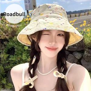 ROADBULL2026Nianxiaの新しいしい,かわいいくてガンいお花の幹の両面使用える女性用フィッシャーマンハット.夏用の大きいきいきなつばで日差しししをかぶせるり,ヤンを小さいさいさいさいさくはいいましょうせる小ぶりな帽子.