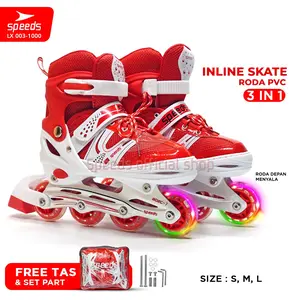 SPEEDS Sepatu Roda Anak Remaja Full Karet PU Roda Nyala Olahraga Outdoor 003-1000