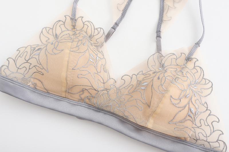 Product Introduction of 2023 New Women Sexy Lace Beauty Back Pack, Small Intimates Thin Cup Comfortable Bralette Female Underwear Bra Panties Sets 40