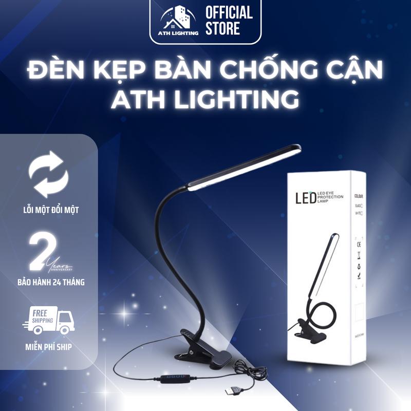 Đèn LED Kẹp Bàn Cổ Ngỗng ATH Lighting - 3 Chế Độ Màu Điều Chỉnh Được - Đèn Bàn Làm Việc Đèn Học Chống Cận Hiệu Quả - đènbàn 1