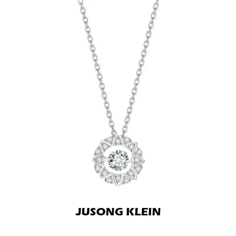 Vòng Cổ Trái Tim, Thiết Kế Độc Đáo Sang Trọng Giá Cả Phải Chăng Dành Cho Nữ, Dây Chuyền Xương Đòn Hoa Hướng Dương, Hàng Mới Về, Cao Cấp, Giá Cả Phải Chăng Women Trang Sức