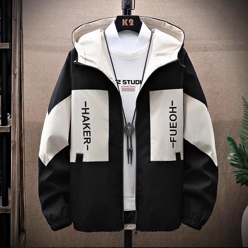 Áo Khoác Dù Nam Nữ Có Mũ Phối Màu Cực Xịn Phong Cách Thiết Kế Cực Xịn Xò Cho Các Bạn Trẻ Menswear Tay Dài Jacket Dài Tay Kem grey  jacket áo  bomber  boy  phố