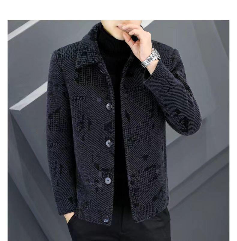 Product Introduction of Áo Khoác Len Nam, Lót Lông Cừu, Dày Dặn, Quần Áo Ấm Áp, Kiểu Dáng Ngắn 8