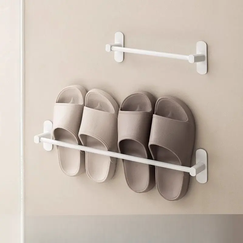 Lanjiaoluo Bathroom Slipper Rack Punch-Free Toilet Draining Hanger Wall-Mounted Storage Rack Toilet Shoes Storage Rack