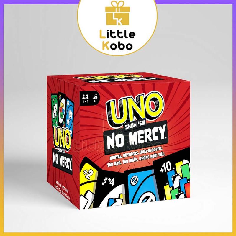 [No Mercy] Bài Uno No Mercy Nâng Cấp 165 Lá Luật Chơi Khắc Nghiệt Trò Chơi Thẻ Bài Dày Cao Cấp Boardgame Nhóm Bạn Bộ Bài Cards