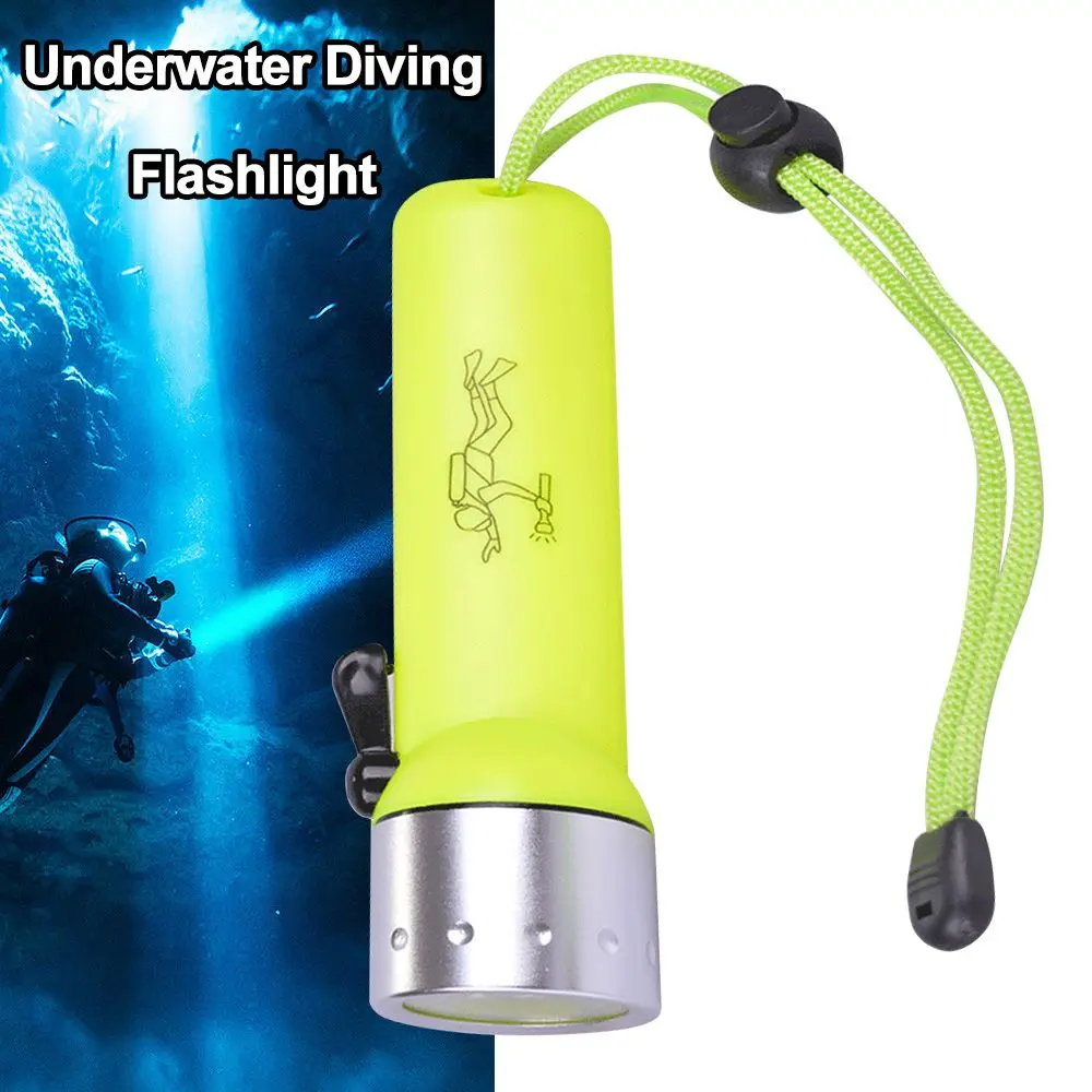 Đèn pin lặn dưới nước LED, Chuyên nghiệp, để lặn với ống thở, Phụ kiện lặn, Đèn chiếu sáng lặn, Đèn pin lặn có bình dưỡng khí
