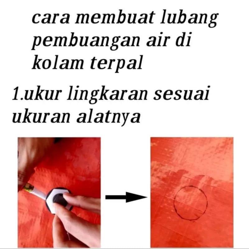 PEMBUANGAN AIR KOLAM TERPAL 3
