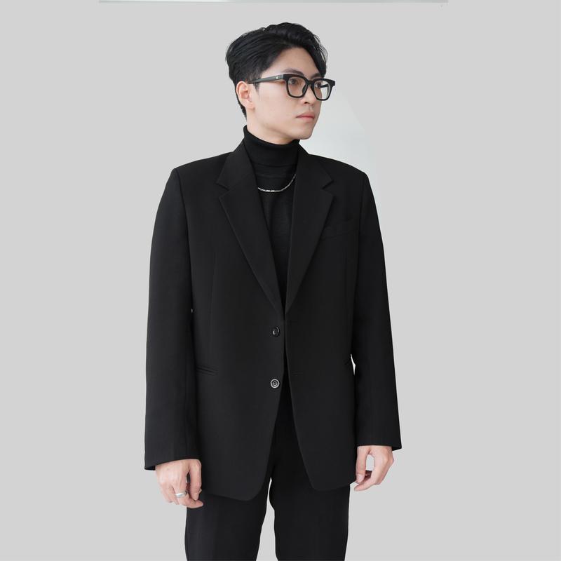 ÁO BLAZER CÓ ĐỘN VAI VÀ ỦI KEO ĐỊNH HÌNH 3 LỚP TOÀN BỘ THÂN ÁO - GIỮ FORM LUÔN PHẲNG Menswear Nam Jacket