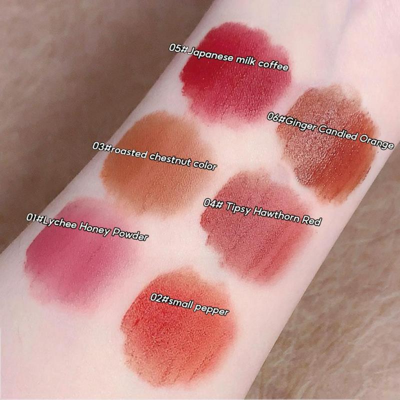 Bộ Son Môi Lỏng, Gương Lustrous Dewy Finish, Bộ Men Môi Dưỡng Ẩm Lâu Dài, In Hình Gấu Dễ Thương Cosmetic Mỹ Phẩm Trang Điểm 7