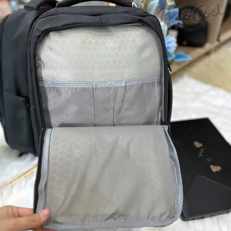 Balo Du Lịch Laptop 16inch BC753 Da PU Có Ngăn Mở Rộng 3