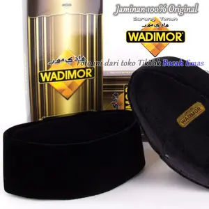 Peci Songkok Kopiah Wadimor Hitam Polos Beludru Halus Dewasa Pria Anak Laki Laki