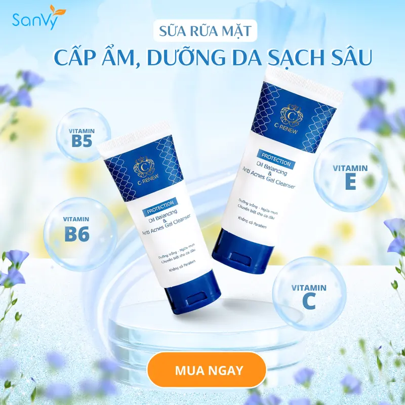 Sữa Rửa Mặt Chuyên Biệt Cho Da Dầu Mụn C-RENEW và Ngăn Tái Phát - Tuýp 100g Gel Rửa Mặt Skincare Nữ Women Làm Đẹp Da sáng da 1