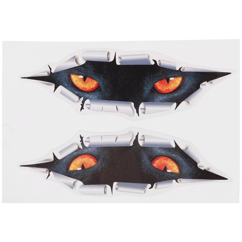 Cat Eye Stickers Car Decor Decal for Man Pvc 2 Pcs 0