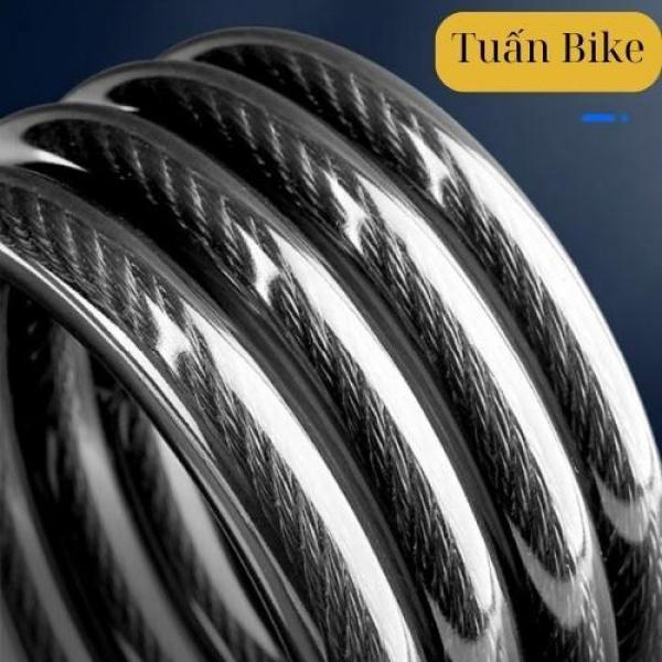 Khóa Dây Xe Đạp Lõi Thép Trống Trộm An Toàn 7