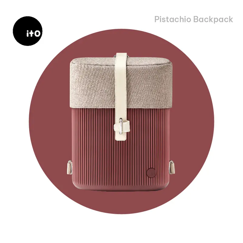 Balo vỏ nhựa cứng cáp ITO Pistachio 6L Award-winning Design Hard Shell 8