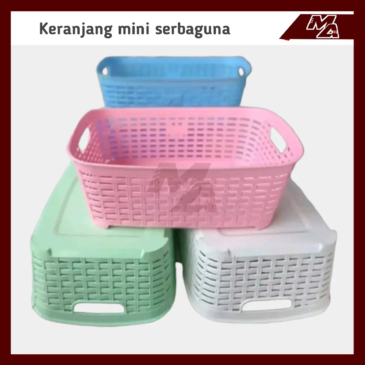 Keranjang bedak bayi/kosmetik mini serbaguna Wadah