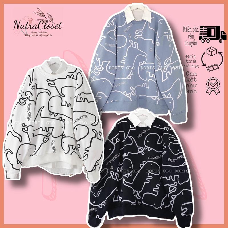Áo khoác sweater chui đầu nỉ ngoại unisex ulzzang nam nữ