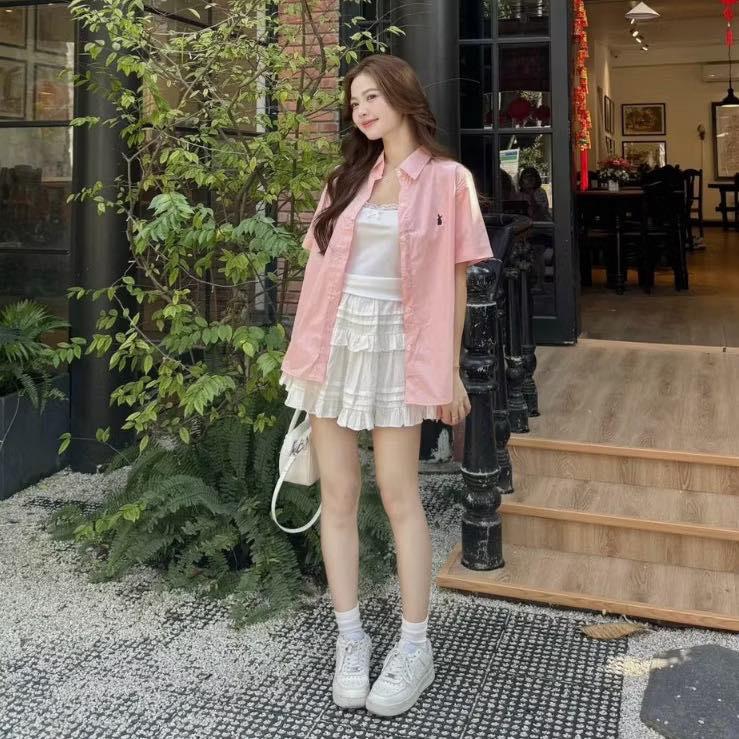 Áo So Mi Ngắn Tay Nữ Nhiều Màu Chất Lụa Cát Hàn Phong Cách Hàn Quốc  Thêu QIHO | BigBuy360 - bigbuy360.vn
