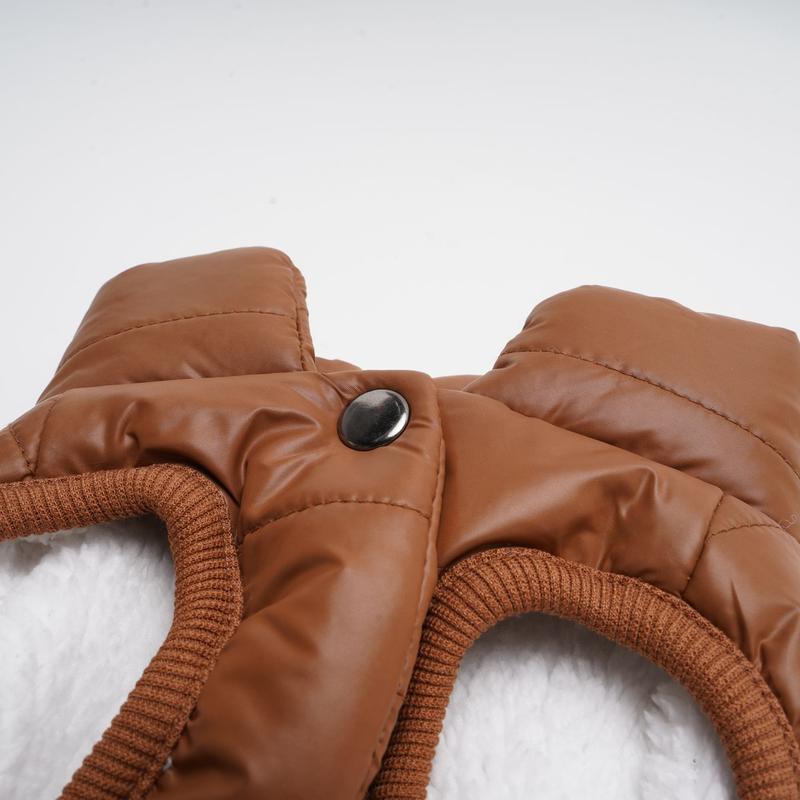 Product Introduction of Solid Color Pet Coat, Warm Comfortable Dog Button Front Jacket, Pet Clothes for Small Dogs, Dog & Cat Clothing Supplies 3