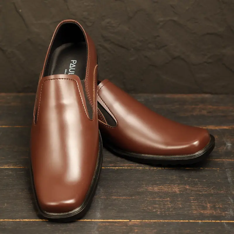 PAULMAY - Sepatu Formal Slip on Pria Wina 75 Shoes Kerja Hitam 4