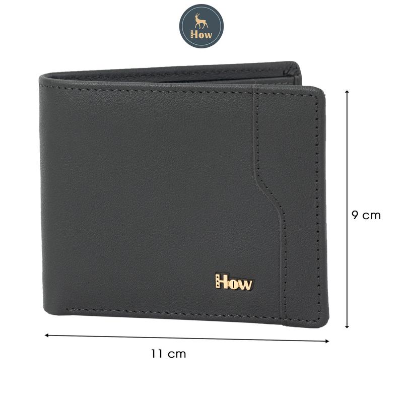   Có Khắc Tên  Ví Ngang Nam HOW Chất Liệu Da Bò Chính Hãng Nhập Khẩu Italy Kiểu Dáng Chữ V Sang Trọng HN08 Nhiều Ngăn 