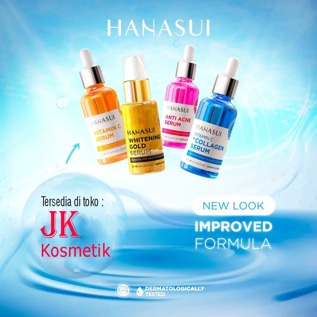 Hanasui Serum Wajah 20ml - Retinol - GOLD - AntiAcne - Collagen - Vitamin C