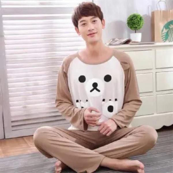 Product Introduction of Autumn New Pajama Set for Men Cartoon Long Sleeve Homewear Summer Men Sleepwear Nightwear Suit Men Spring Pijama Loungewear 3