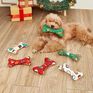 1/2個 ホリデードッグチュートイ 小型・中型・大型犬用 - サンタ、トナカイ、クリスマスツリーデザイン 歯固めパピートイ - インタラクティブプレイ＆フェスティブデコレーション、無毒ポリエステル、電池不要, 耐久性ポリエステル,ペットオーナー