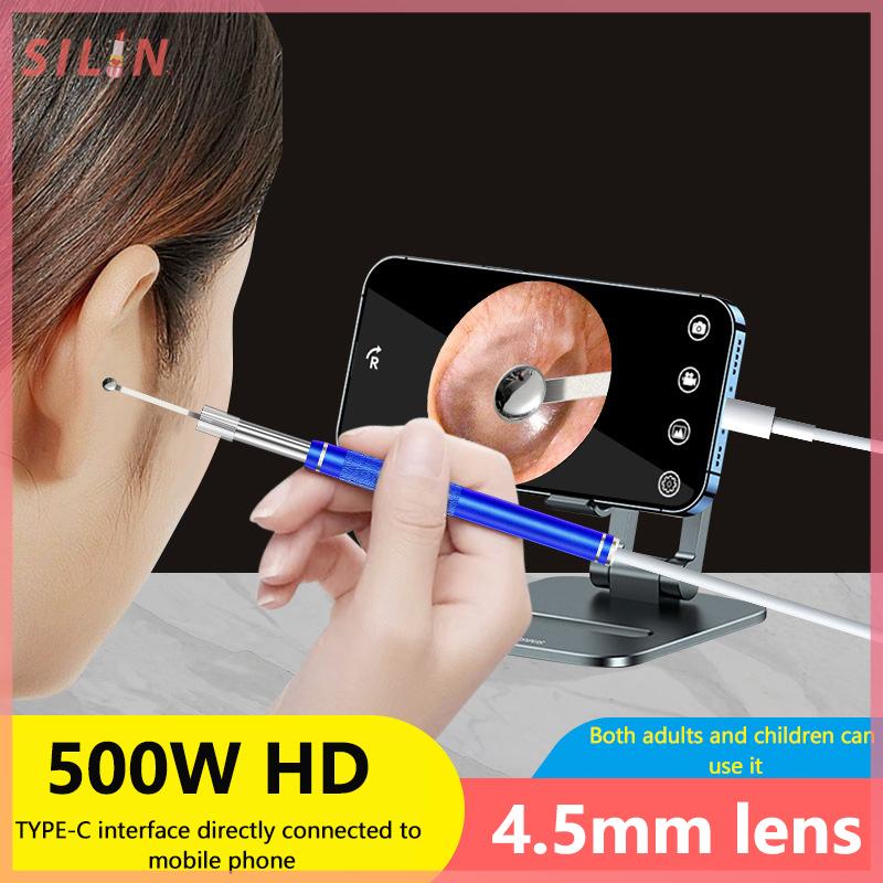 Dụng Cụ Làm Sạch Tai, 1 Bộ, Máy Nội Soi Làm Sạch Tai Bằng Hình Ảnh 4.5Mm, Thìa Lấy Ráy Tai Thông Minh, Lấy Ráy Tai, Có Wifi, Cho Miệng, Mũi Và Otoscope 0