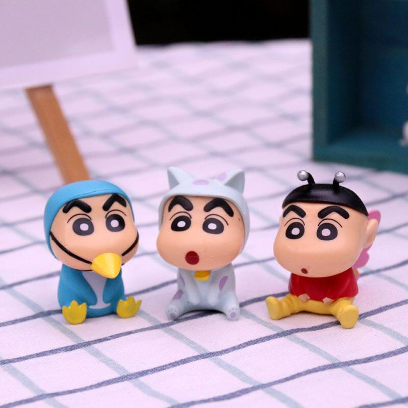 Product Introduction of Toy Gift, Crayon Shin chan GK Q Edition Nohara Shinnosuke Pajamas Birthday Gift Funny Styling Handmade Model Desktop Ornament 4