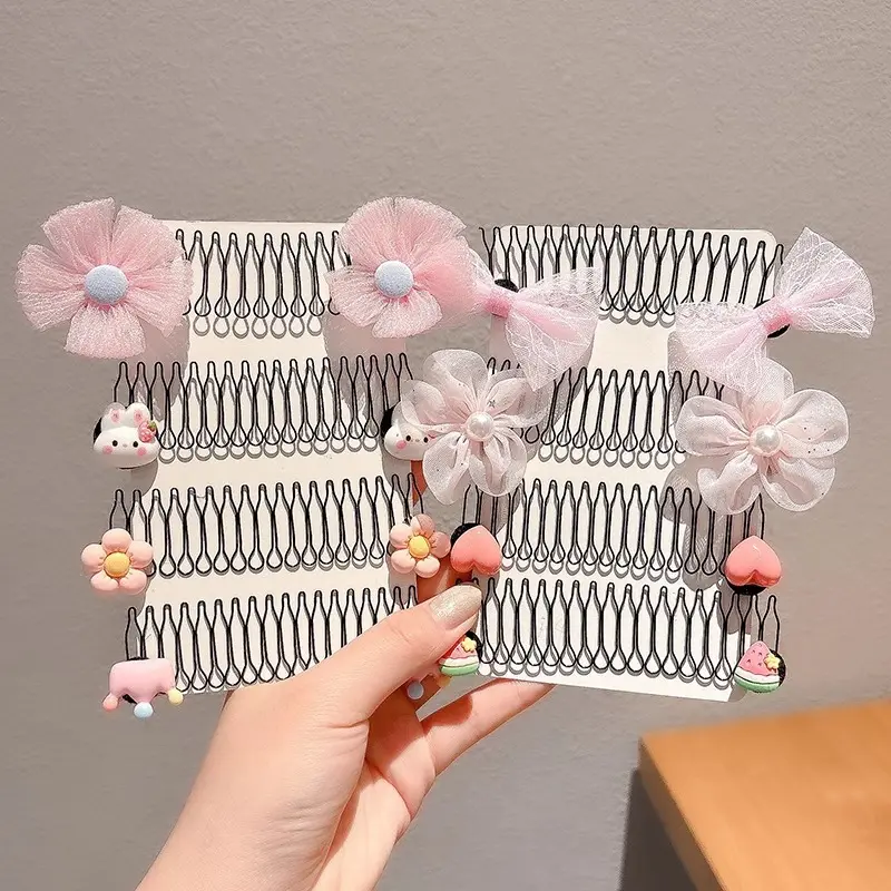 Lược Tóc Mái Hoạt Hình, Thời Trang, Dễ Thương, Thích Hợp Cho Bé Gái, Lý Tưởng Cho Mùa Hè Phụ Kiện Tóc Cài Tóc Hoa 2