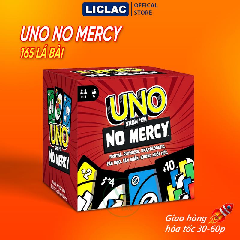 Bài UNO NO MERCY 165 lá phiên bản UNO +10 luật chơi hấp dẫn khắc nghiệt Trò chơi Board Game giải trí cùng bạn bè