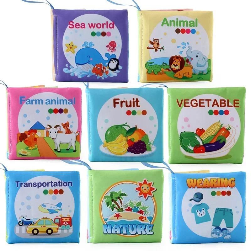 Newborn Baby Cloth Books Learning Educational Toys Baby Soft Cloth Book Clothing Book Touch Ringing Cognition Toy 3