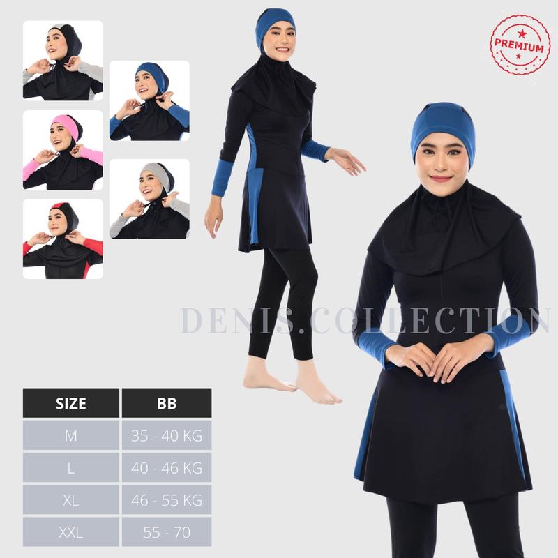 Baju Renang Muslimah Dewasa Baju Renang Wanita Muslim Baju Berenang Perempuan Remaja BEST SELLER Panjang Syari baju renang muslim dewasa 5
