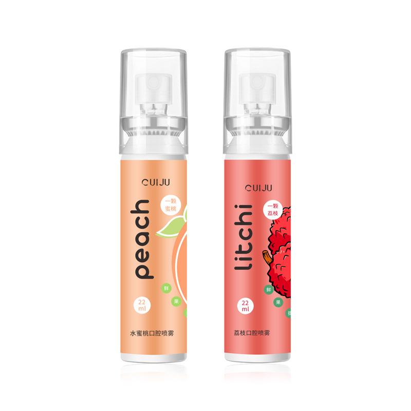 Product Introduction of [BUY 1 TAKE 2]SUNDDAY Peach Flavor Oral Freshening Spray Refreshing Oral Spray Portable Long-lasting Oral Care 22ML| Local Stock 24