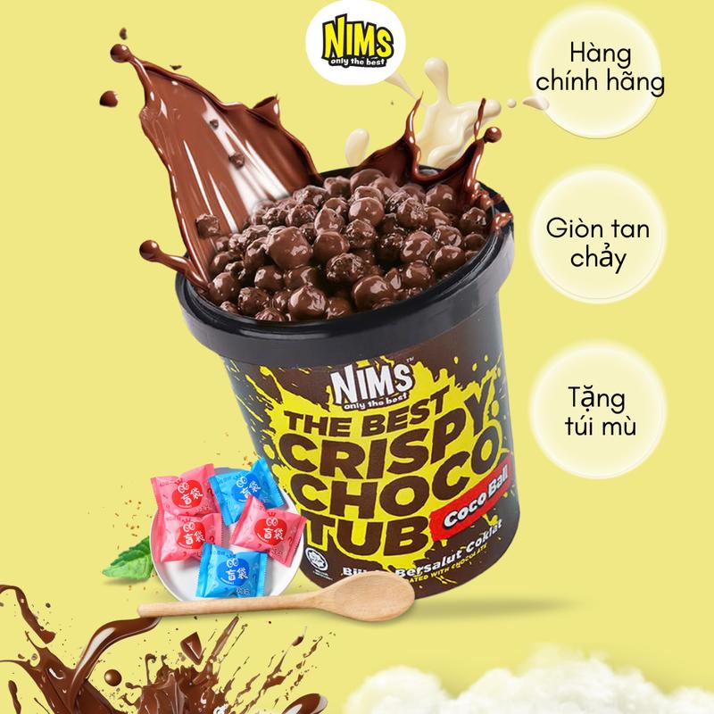Socola Nims giòn tan chảy hàng nhập khẩu hộp 250gr