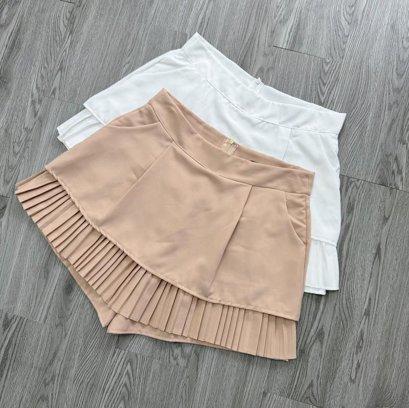 Product Introduction of Chân váy A bigsize nữ 2 tầng kèm dập ly nhỏ chất cotton mềm mịn - CV2T 20