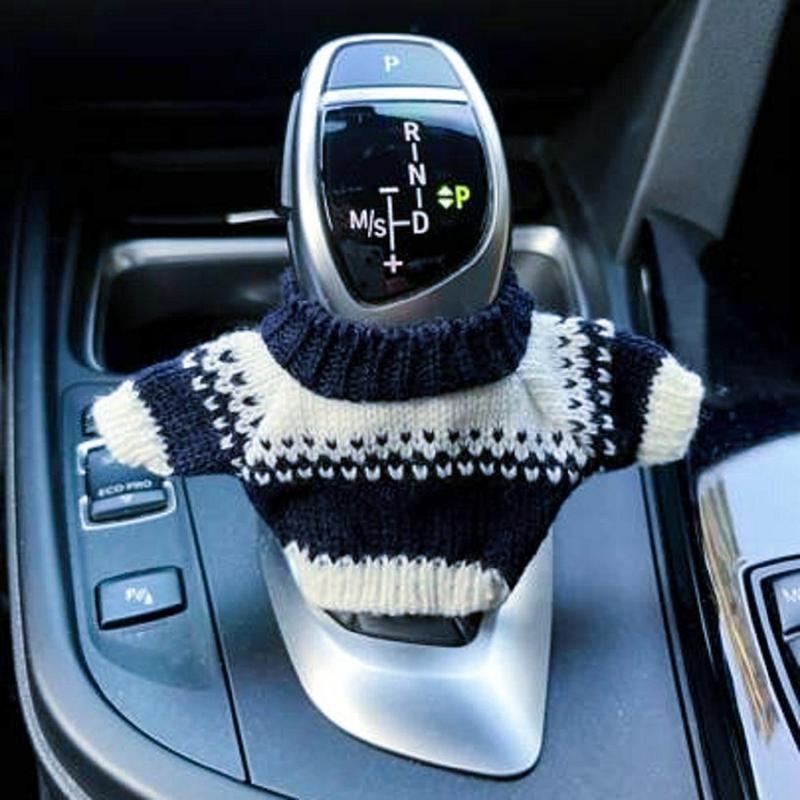 Car Gear Shift Knob Cover, Hand Brake Decorative Button Cover, Universal Winter Warm Shift Knob Cover 6