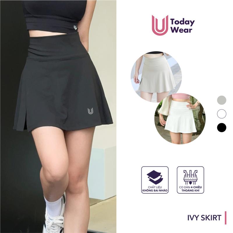 Ivy Skirt - Chân váy thể thao nữ chất liệu Spandex Nylon thiết kế xếp ly hai lớp co giãn 4 chiều, chất vải dày dặn, mát mịn Sport